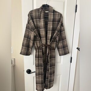 Plaid Brown Women's Coat